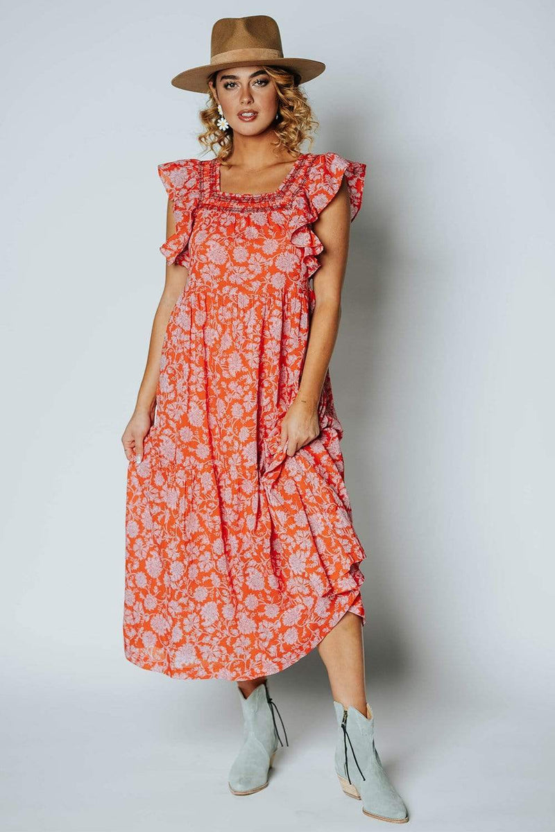 Free People Bonita Printed Midi Dress ...